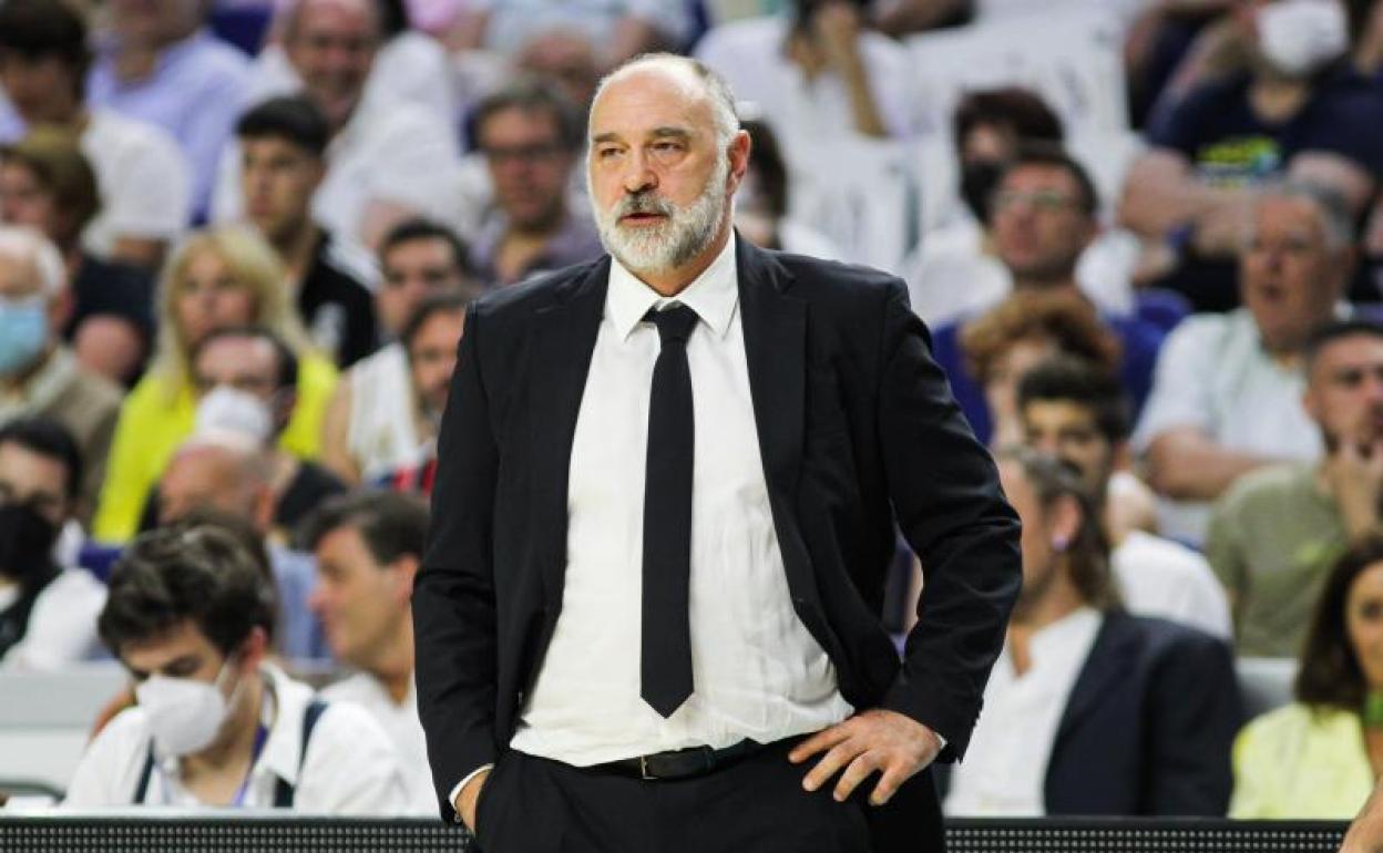 Pablo Laso, durante el segundo partido de las semifinales de la Liga Endesa ante el Baskonia. 