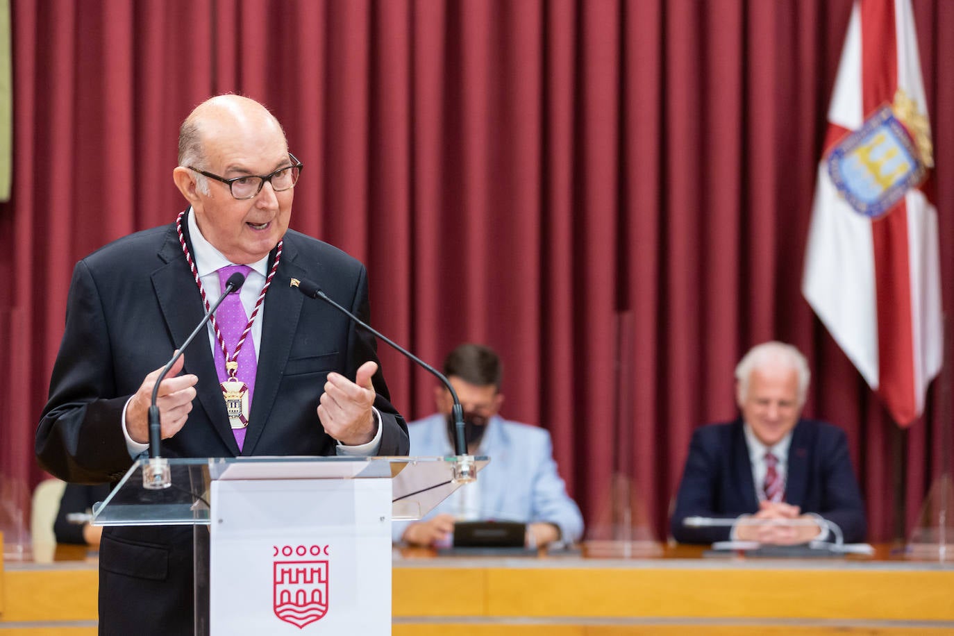 Fotos: Bezares, Hernáez y Rodríguez Moroy ya tienen sus insignias de Logroño