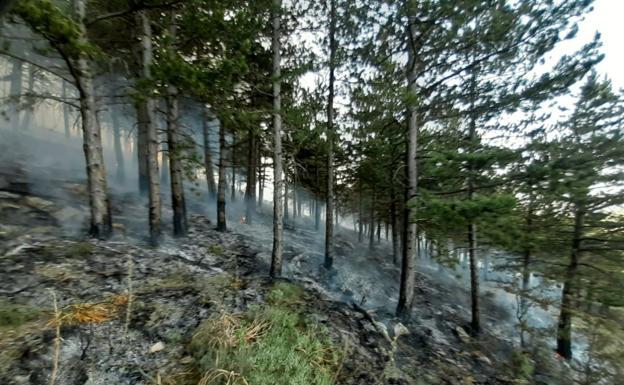 Imagen de las consecuencias del incendio