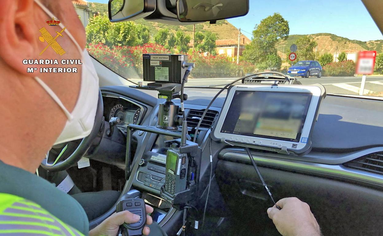 Control de velocidad de la Guardia Civil. 