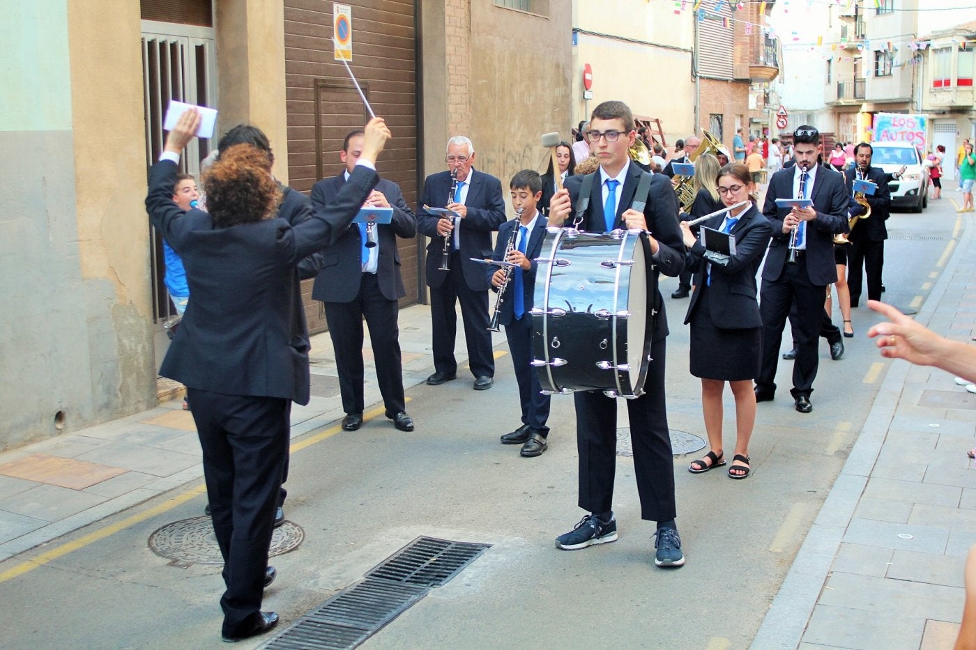 La Banda Municipal de Música de Lardero, en las pasadas fiestas. 