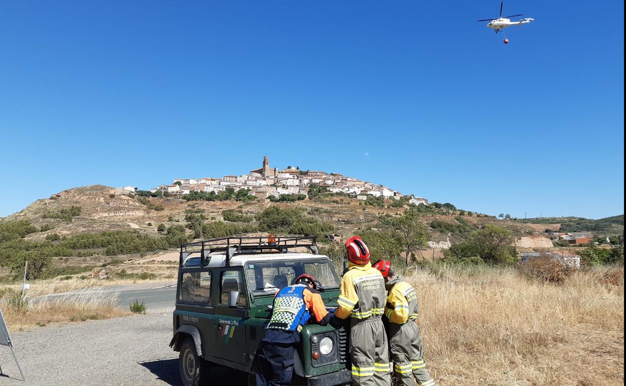 Prácticas de los servicios de emergencias de La Rioja en Ausejo