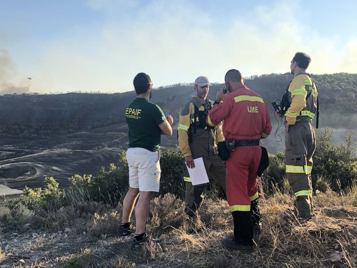 Fotos: Incendio en Yerga: las imágenes del fuego que quema el monte riojano