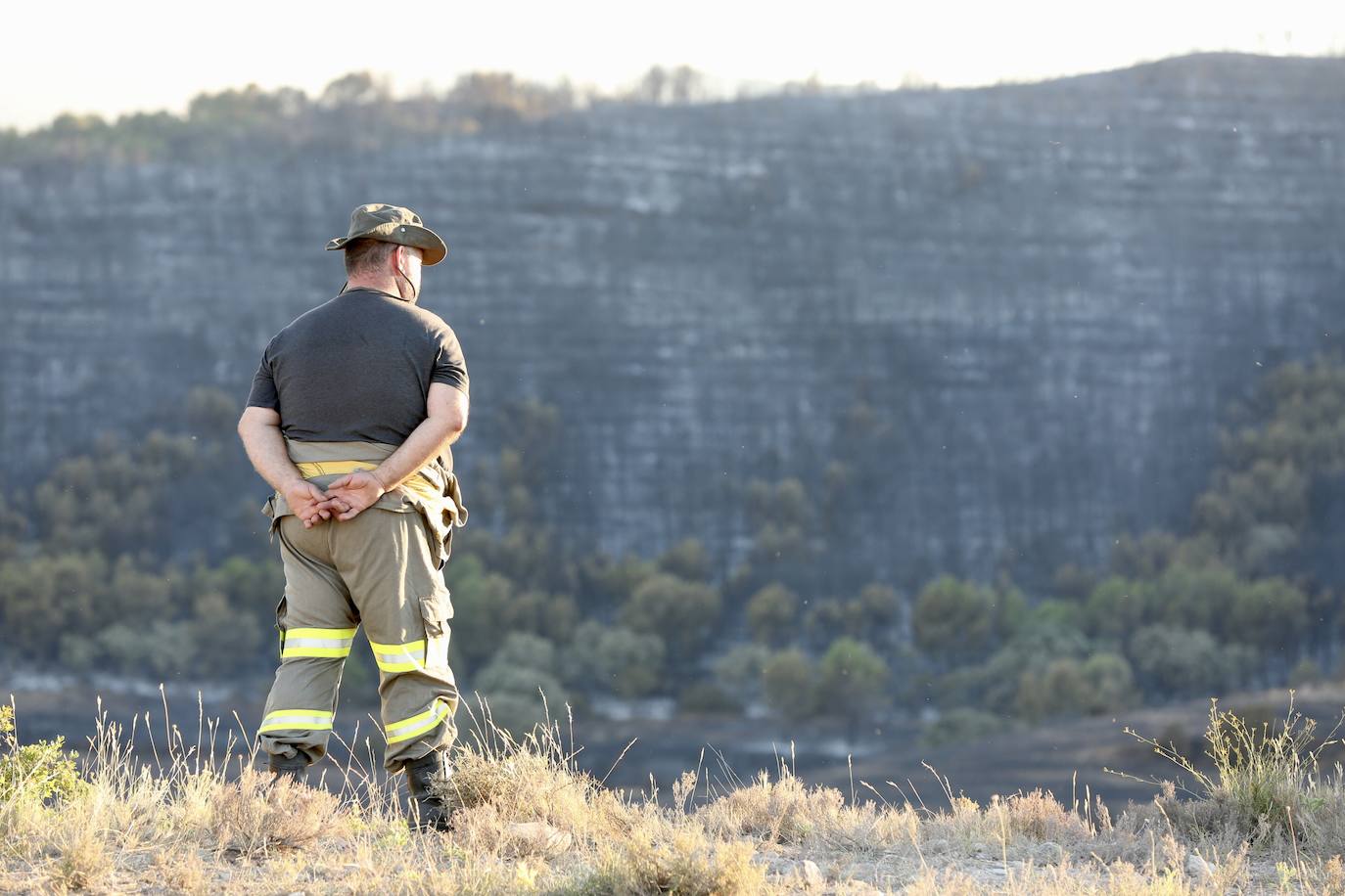 Fotos: Incendio en Yerga: las imágenes del fuego que quema el monte riojano