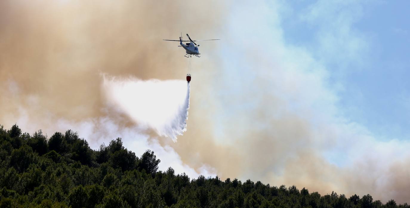 Fotos: Incendio en Yerga: las imágenes del fuego que quema el monte riojano