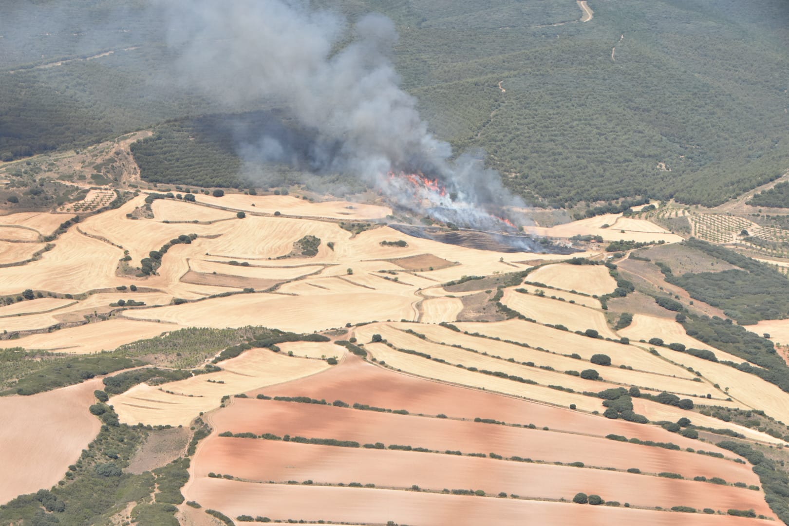 Fotos: El incendio en Yerga, desde el aire