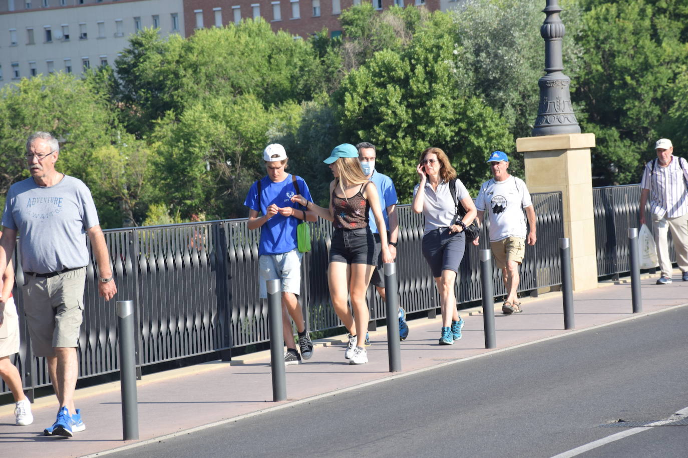 Fotos: Un recorrido simbólico y saludable por el Camino de Santiago en Logroño