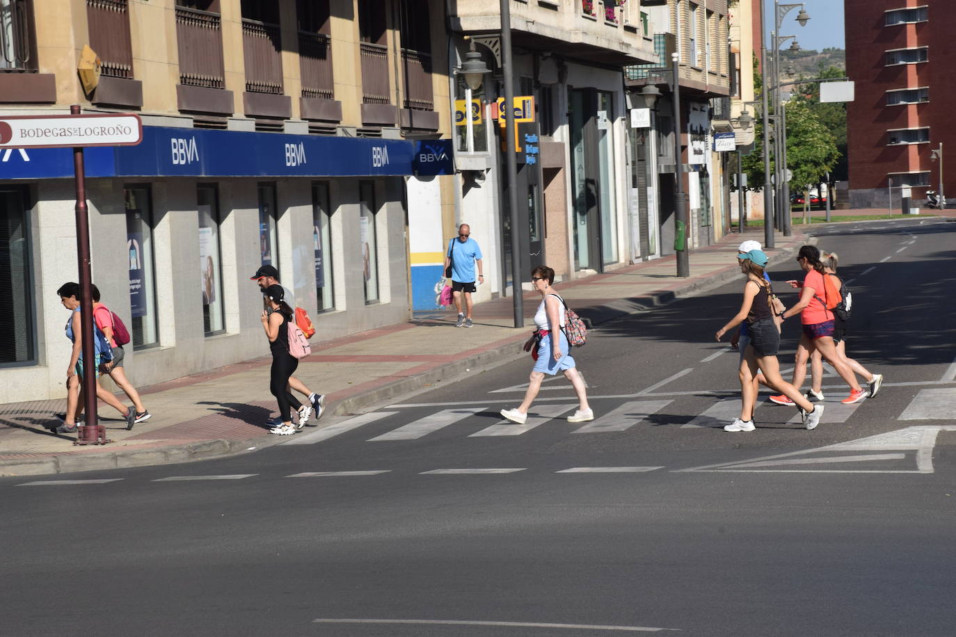 Fotos: Un recorrido simbólico y saludable por el Camino de Santiago en Logroño