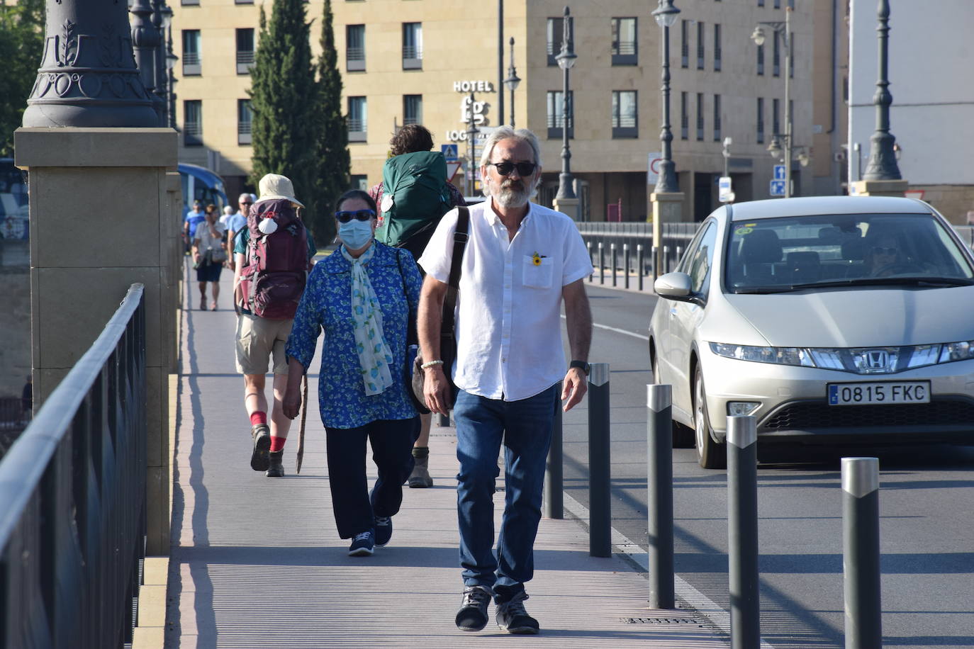 Fotos: Un recorrido simbólico y saludable por el Camino de Santiago en Logroño