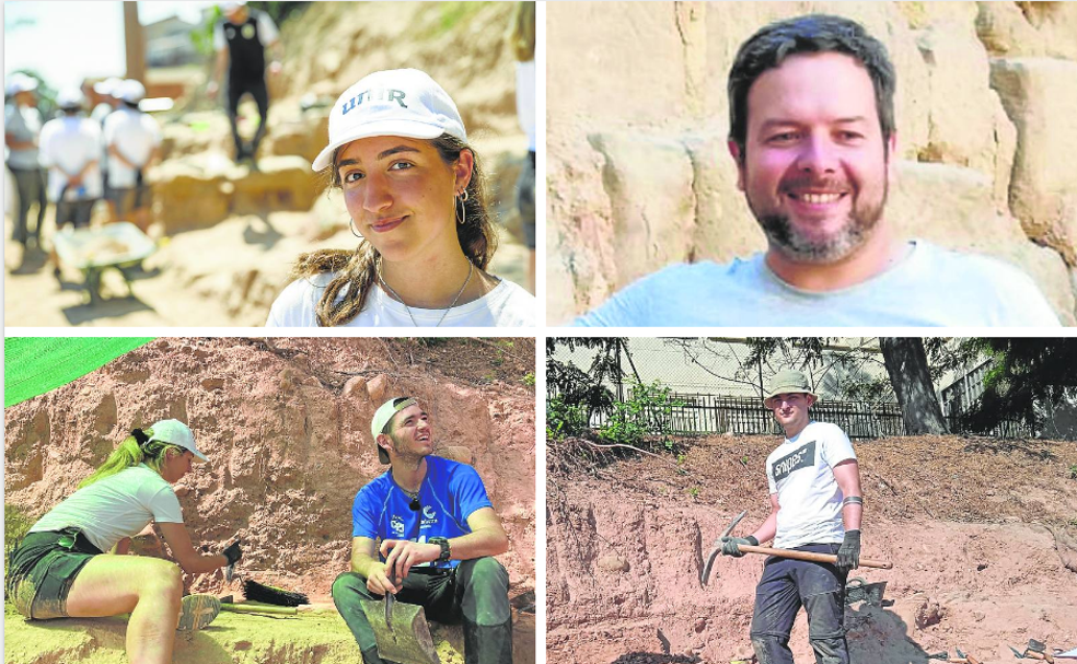 Haizea Cantizano, Antonio Jorge López, Javier Ortega y Jon Saitua fueron cuatro de los 19 participantes de las excavaciones. 