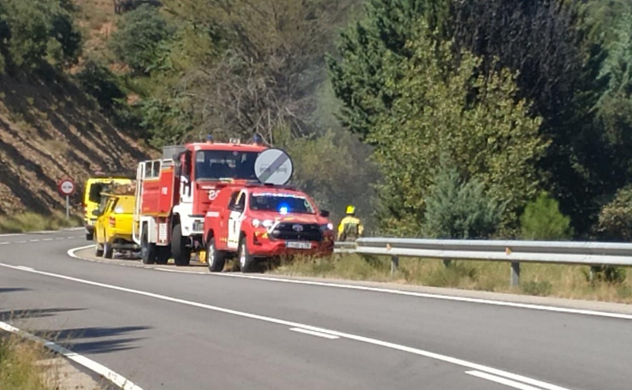 Los bomberos forestales del Gobierno regional y los del CEIS atacaron el fuego para evitar su expansión. 