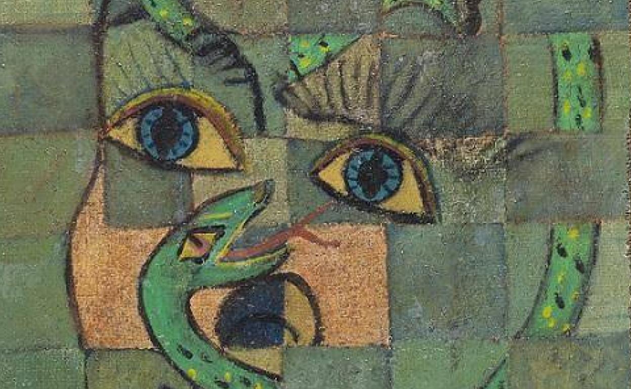 Detallde de la pintura halla en Italia y que Picasso pido realizar entre 1935 y 1937. 