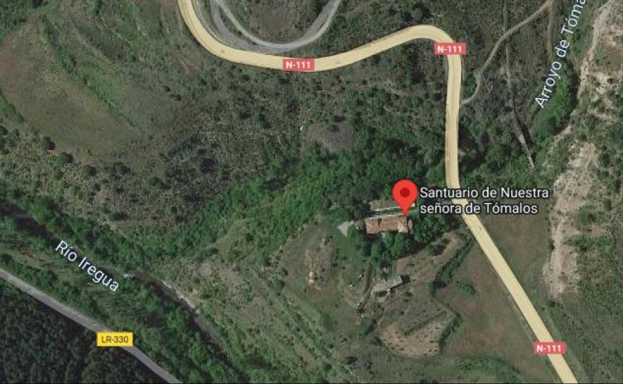 La zona de la N-111 en la que se ha producido el accidente.