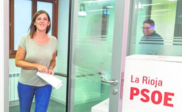 María Marrodán, en la sede del PSOE este lunes.