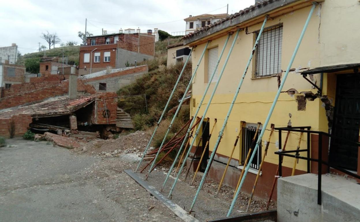 El número 55 del barrio de Bodegas de Villamediana, en julio de 2018. 