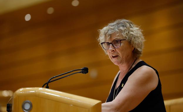 Mirella Cortès, durante su intervención en el Senado.