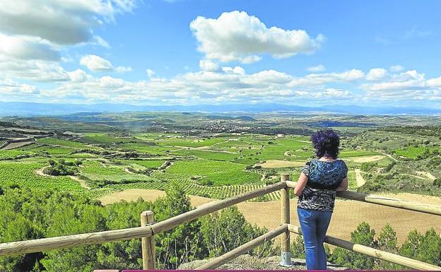 Imagen principal - Arriba, mirador de La Nava; abajo, dos tramos del camino junto al Tirón. 