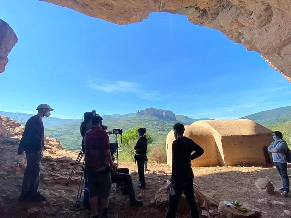 Imagen de la grabación del corto 'Alegrías riojanas'.