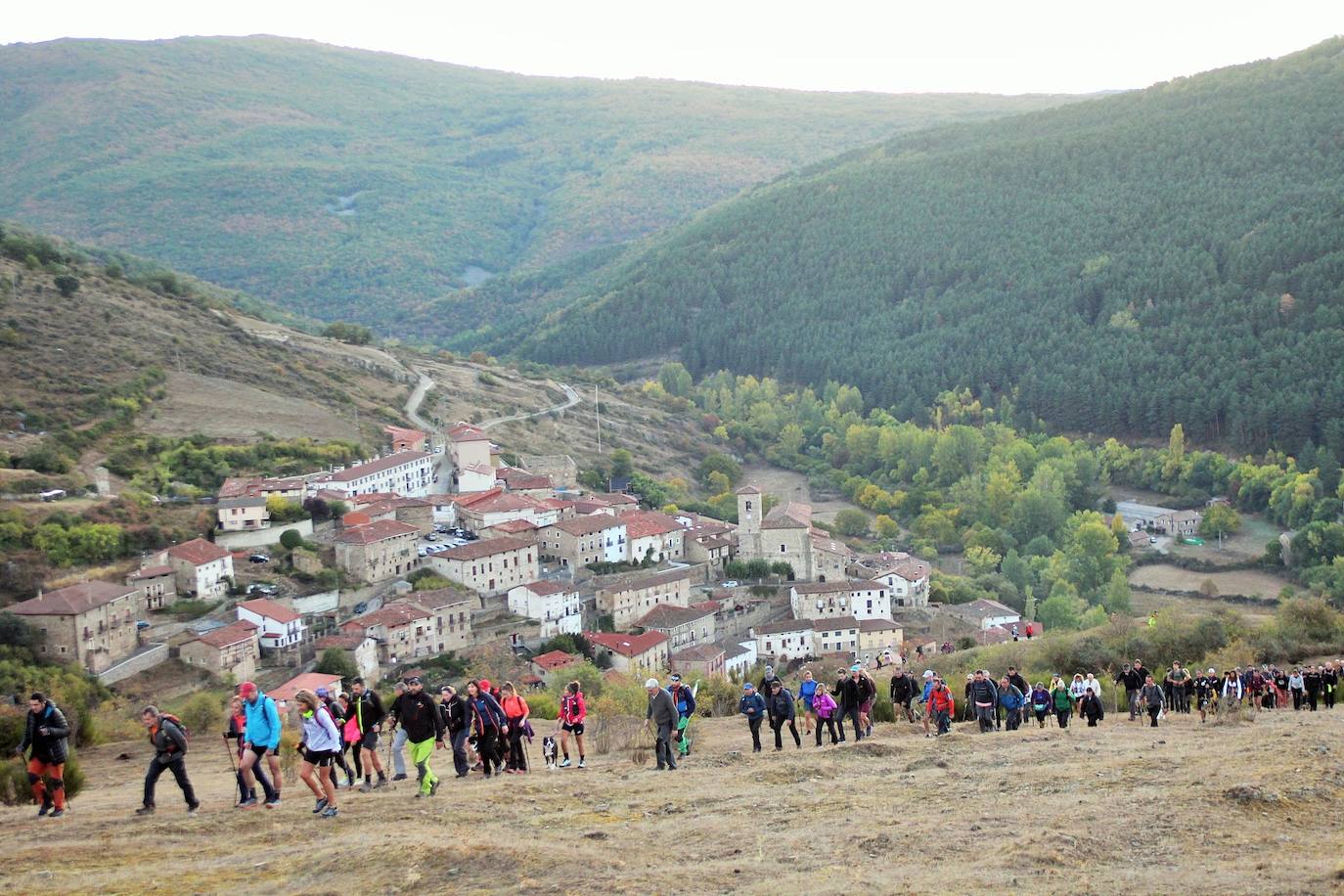 Fotos: Más de 300 senderistas recorren la Sierra de Cebollera