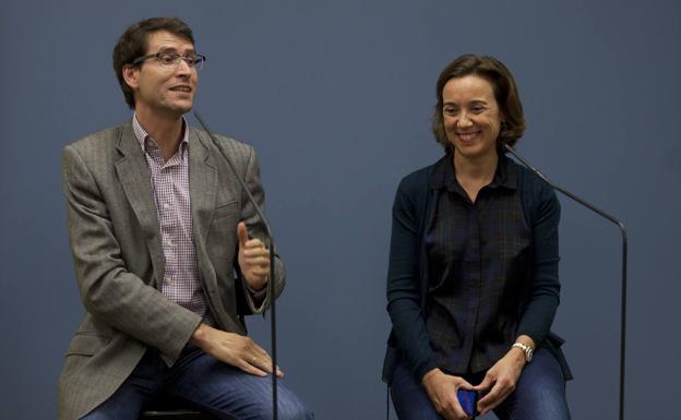 Gonzalo Capellán y Cuca Gamarra en 2014, cuando uno era consejero de Educación y la otra alcaldesa de Logroño. 