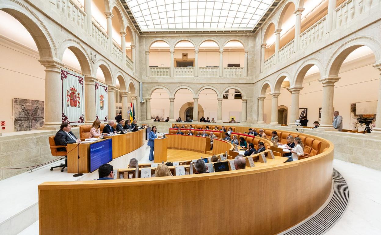 Sesión en el Parlamento de La Rioja. 