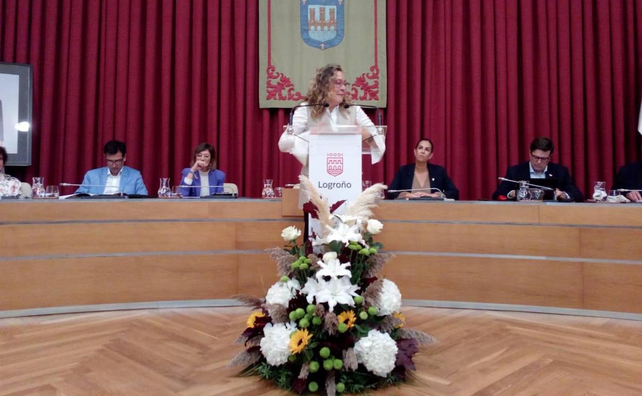 Amaia Castro, en su intervención este martes en el debate. 