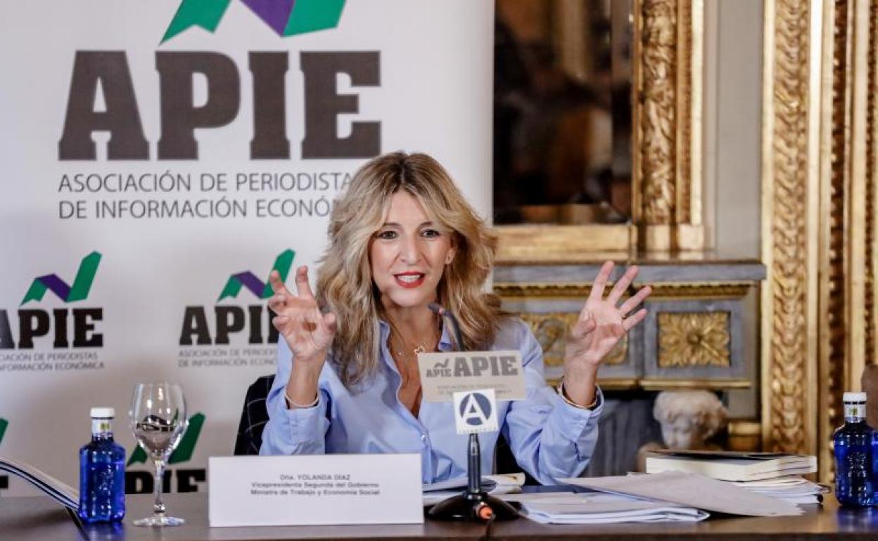 La vicepresidenta segunda y ministra de Trabajo y Economía Social, Yolanda Díaz. 