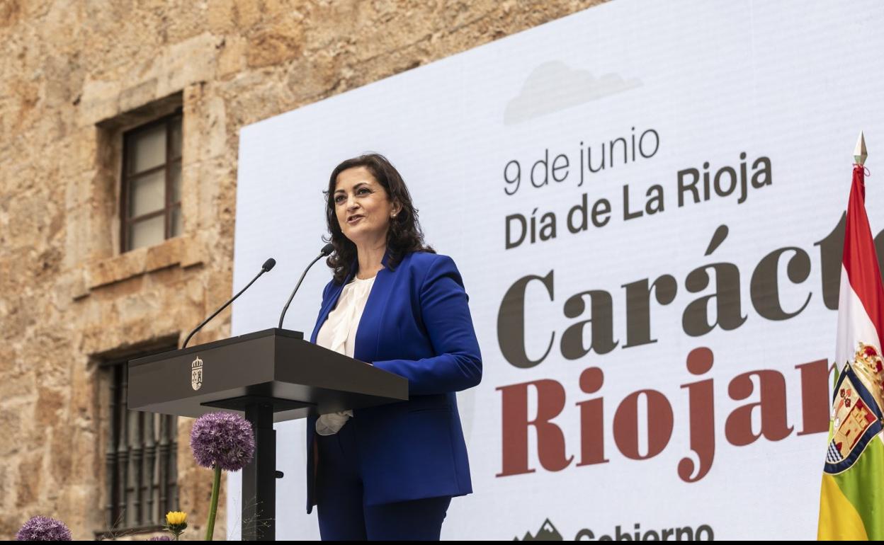 Concha Andreu, el pasado Día de La Rioja. 