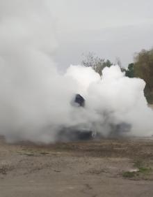 Imagen secundaria 2 - Arde un vehículo en Santo Domingo de la Calzada