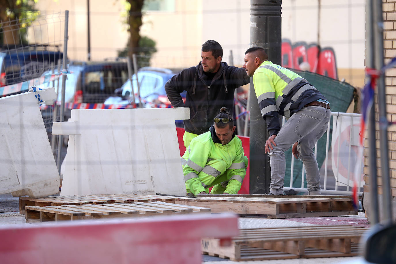 Las obras han seguido a buen ritmo este martes. 