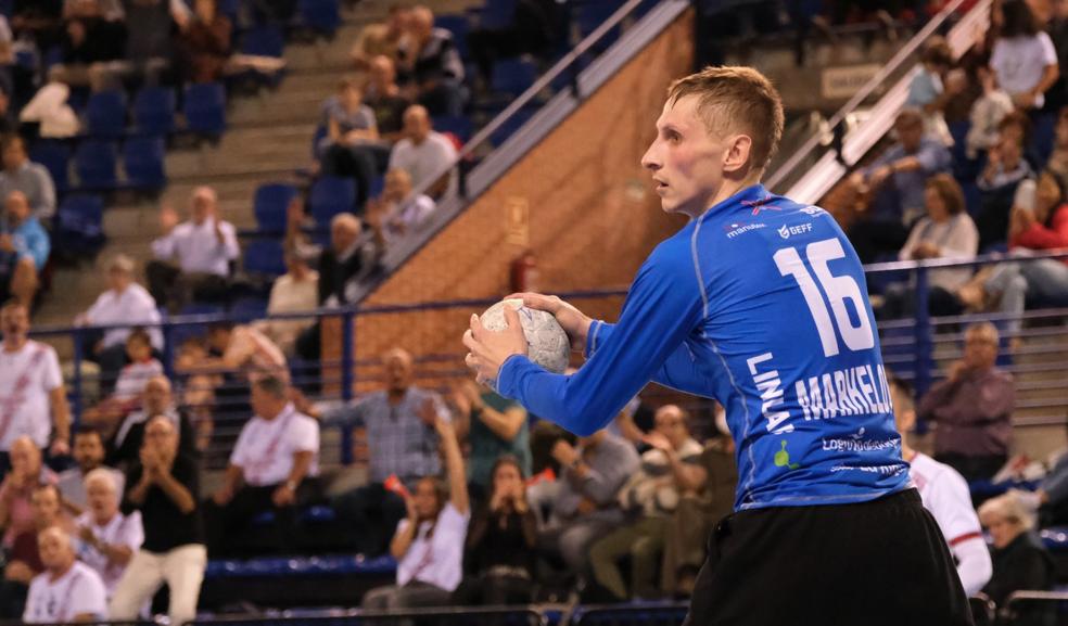 Markelau, en el partido del Ciudad de Logroño en el Palacio de los Deportes contra el Bidasoa. 