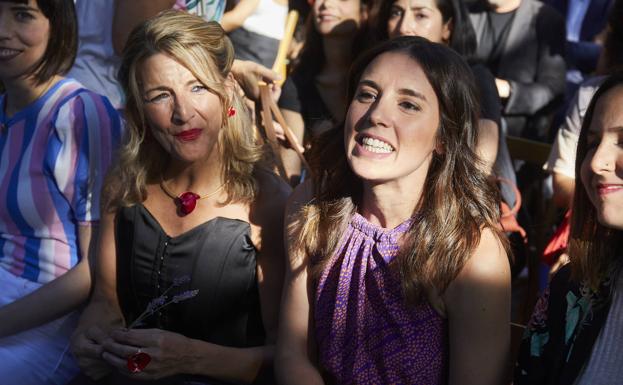 Yolanda Díaz e Irene Montero.