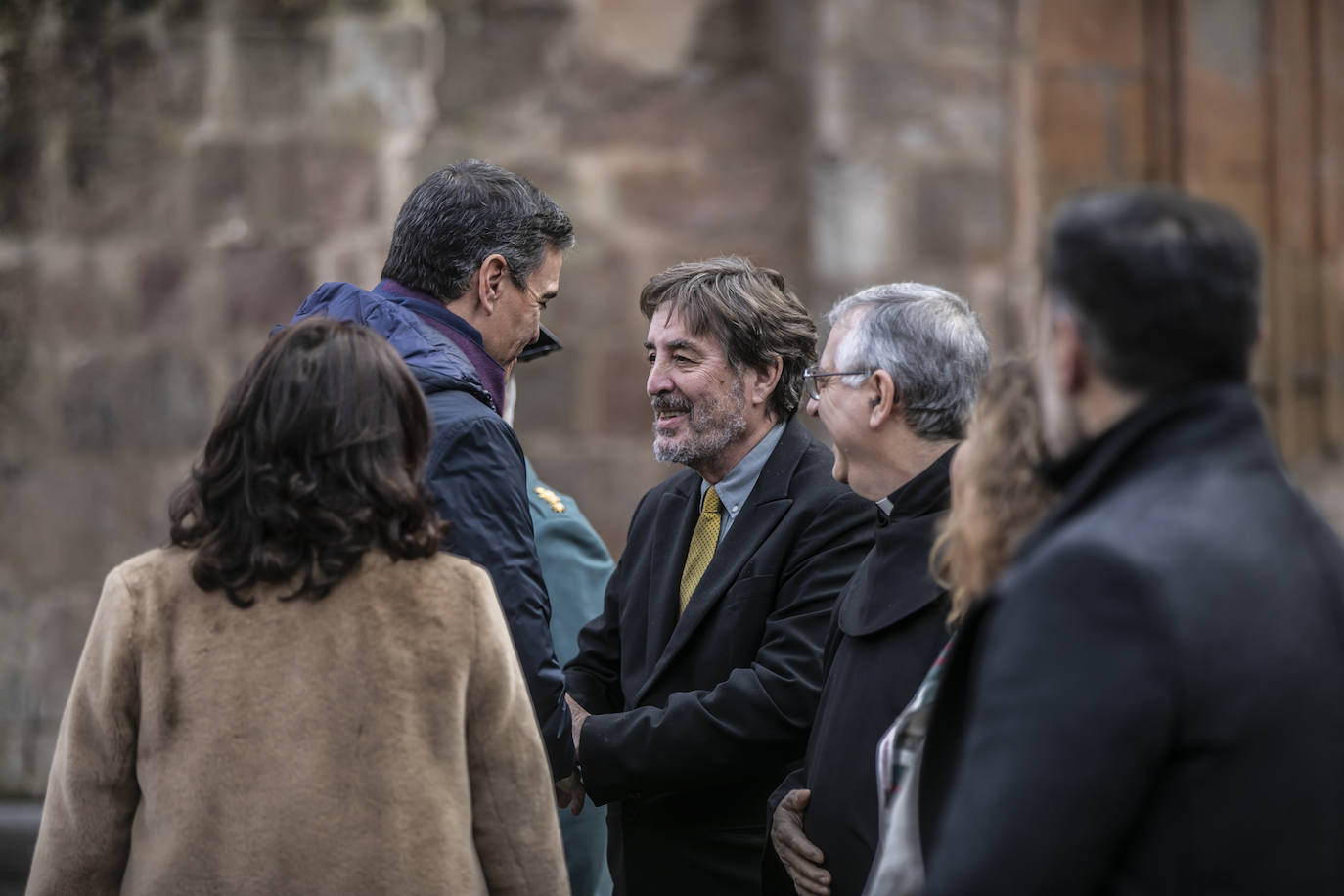 Fotos: Pedro Sánchez, en San Millán y Nájera