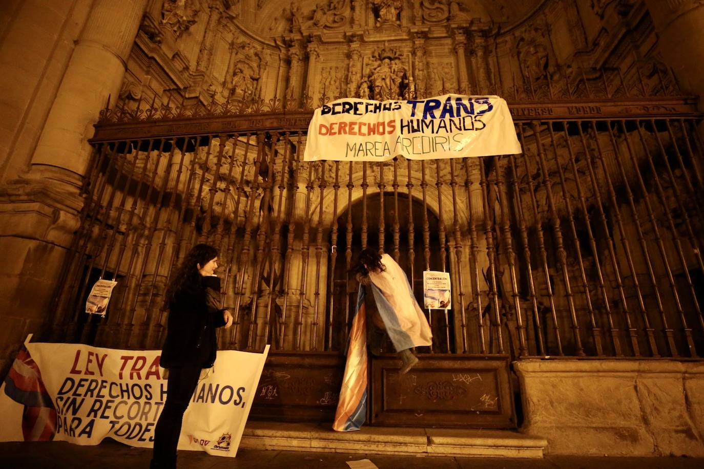 Fotos: Gylda y Marea Arcoíris reclaman con una protesta en Logroño una ley trans «sin recortes»