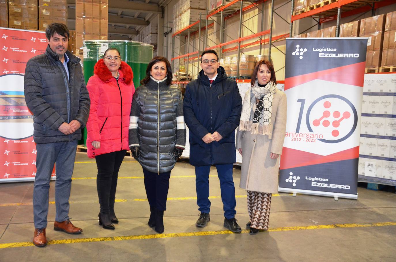 Visita de Andreu a las instalaciones de Logística Ezquerro. 