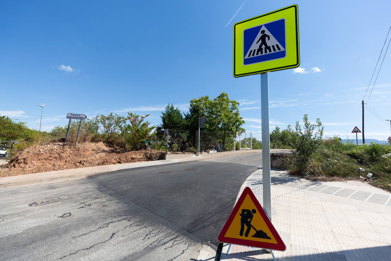 Obras recientes en la calle Serradero de la capital. 