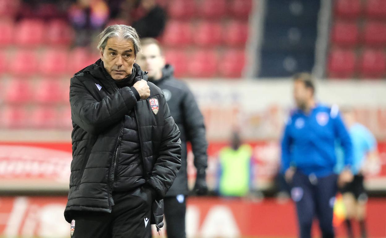 Natxo González, en el partido ante el Numancia. 