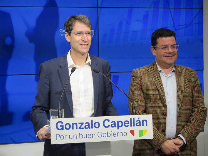 Capellán y Domínguez, durante su comparecencia de este jueves.