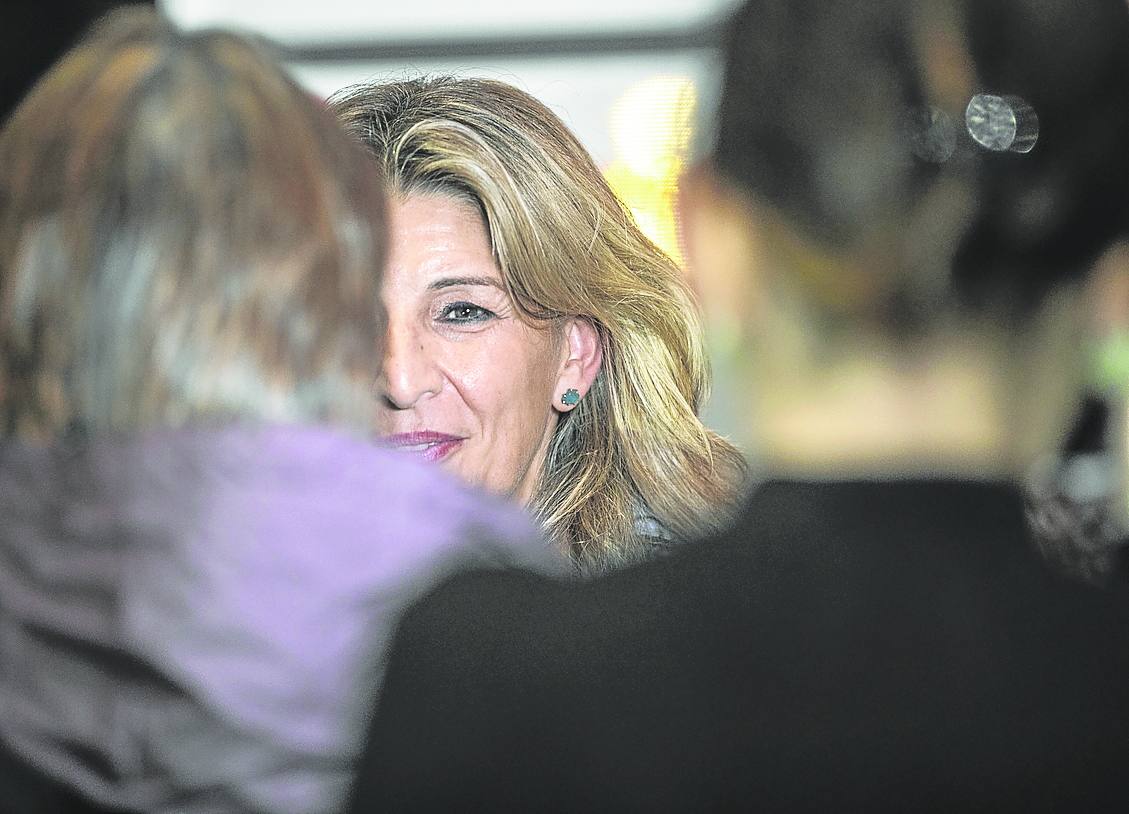 Yolanda Díaz, en Riojafórum, durante el acto que celebró en noviembre.