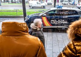 Campaña policial en los comercios de Logroño, en una imagen de archivo.