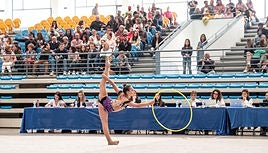 Un centenar de gimnastas sobre los tapices