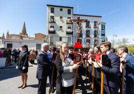 El Santo Cristo de las Ánimas, antes de llegar al Hospital de La Rioja