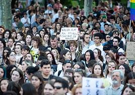 Imagen de archivo. Concentracion y manifestacion contra la decision judicial del caso de La Manada