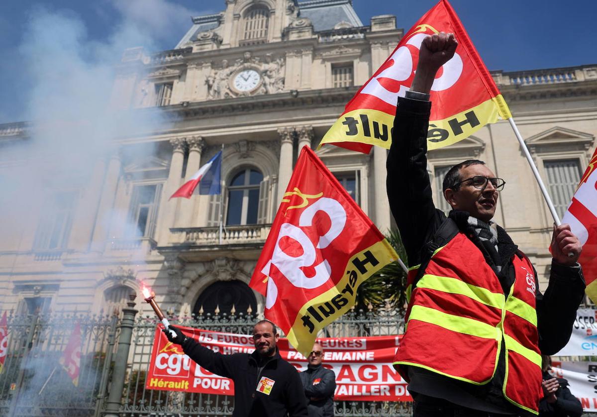 Imagen de archivo de una de las manifestaciones contra la reforma de pensiones.