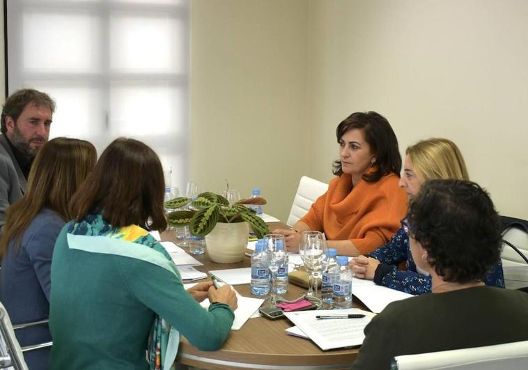 Andreu y Somalo reunidas con miembros del Colegio Oficial de Psicólogos.