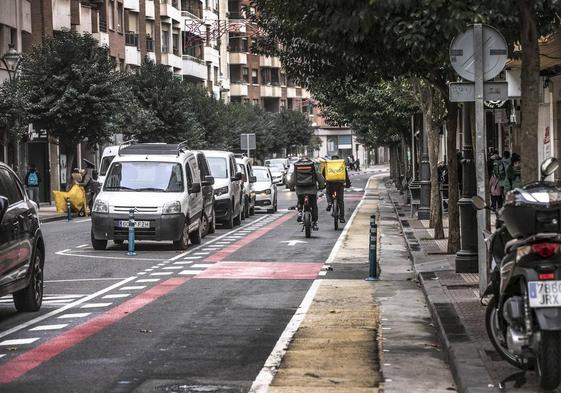 Calle Duquesa de la Victoria, en Logroño.