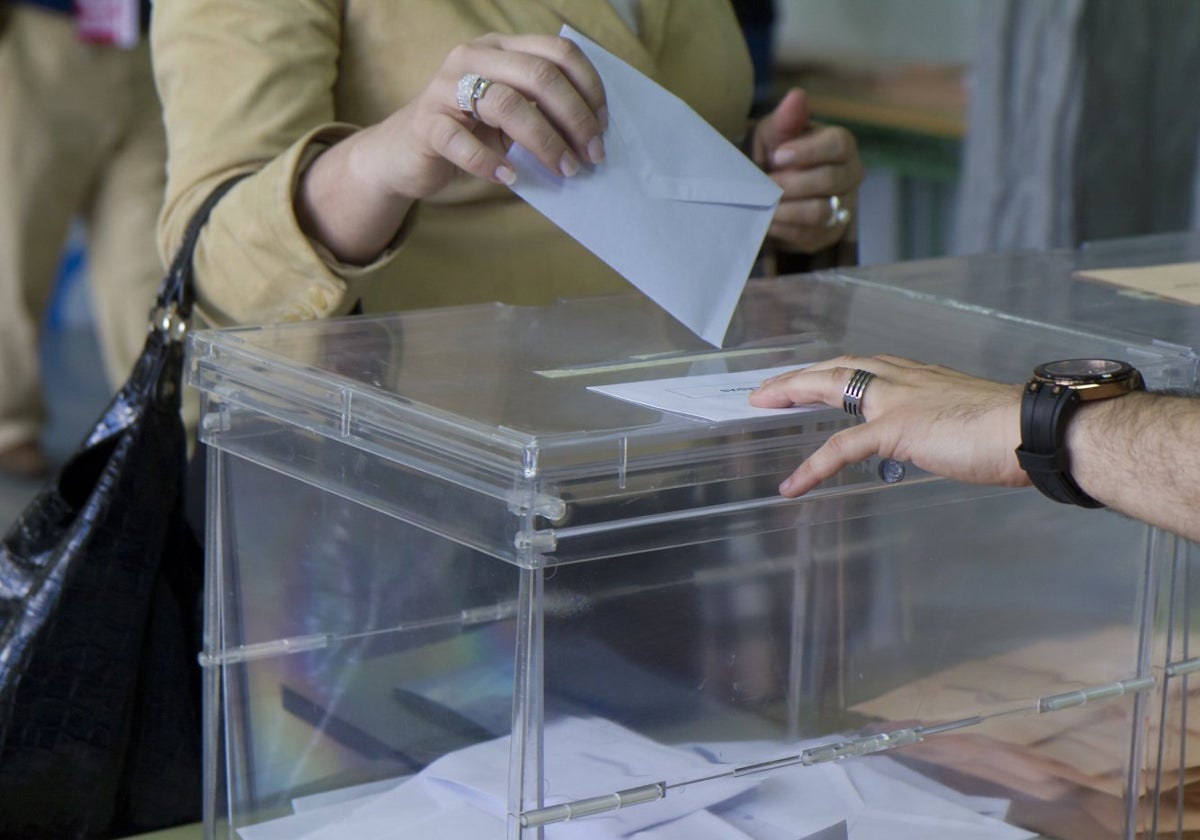 Una ciudadana riojana vota en unas elecciones municipales anteriores.