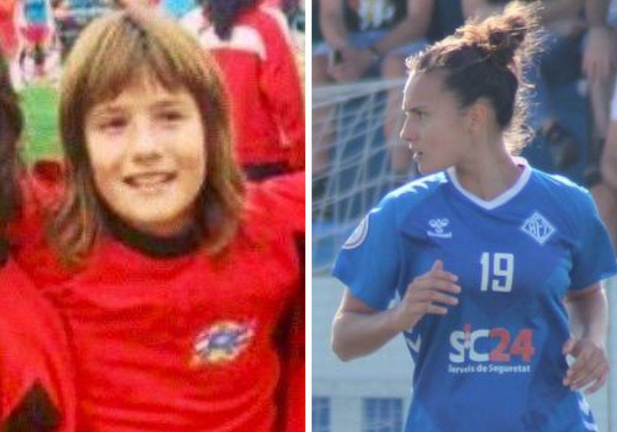 Imagen de Ana Velázquez en su etapa escolar y en la actualidad.