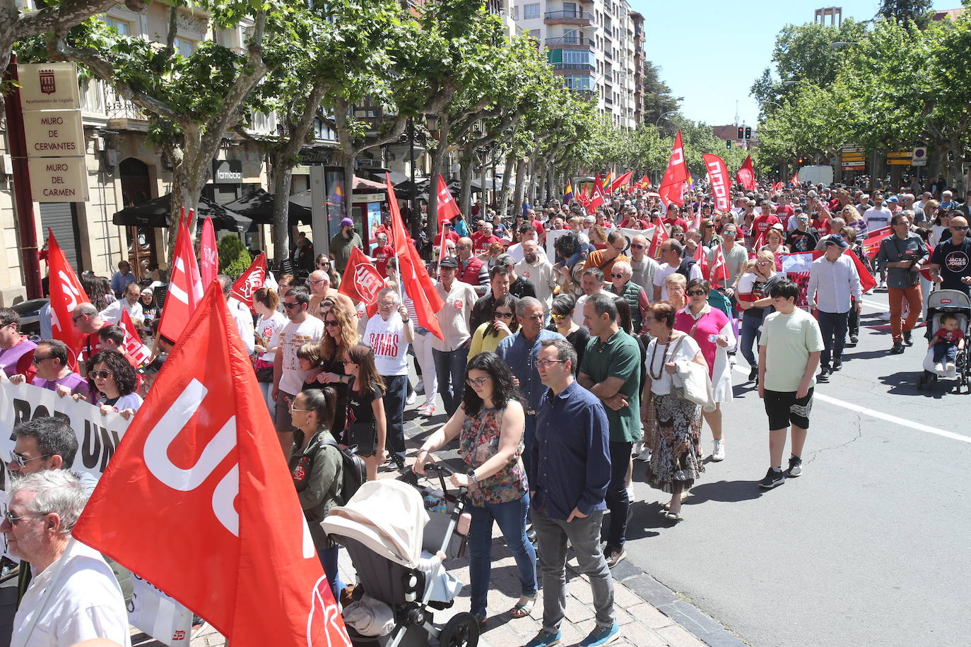 La manifestación del Primero de Mayo en Logroño