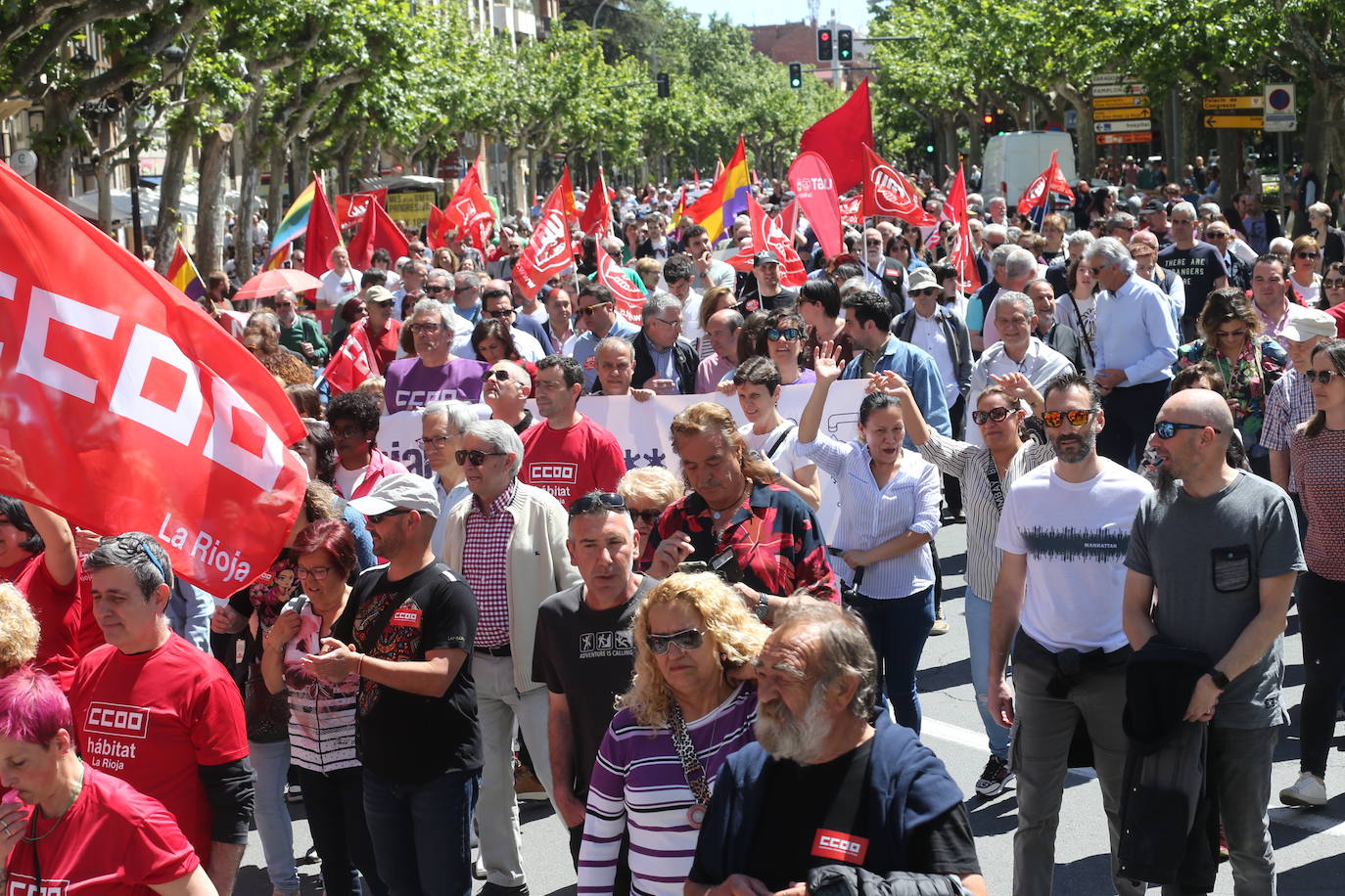 La manifestación del Primero de Mayo en Logroño